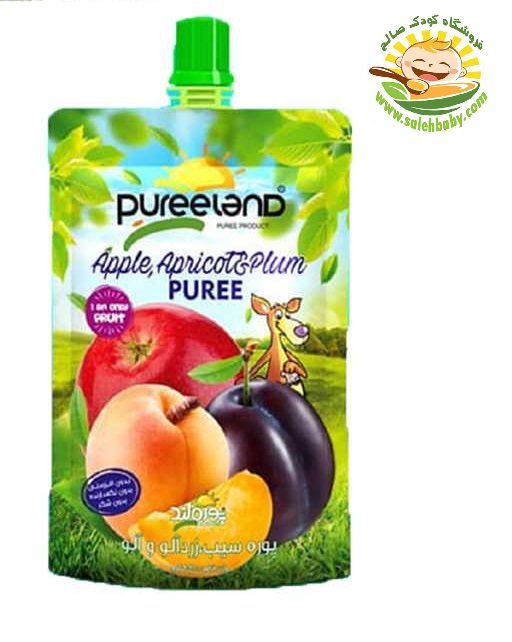 پوره ساندیسی سیب ٬ زردآلو و آلو پوره لند Pureeland