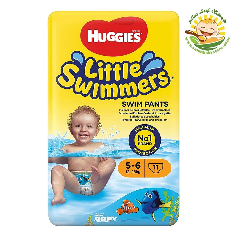 پوشک شنا یکبار مصرف هاگیز سایز 6-5 رنگ آبی 11 عددی Huggies Little Swimmers