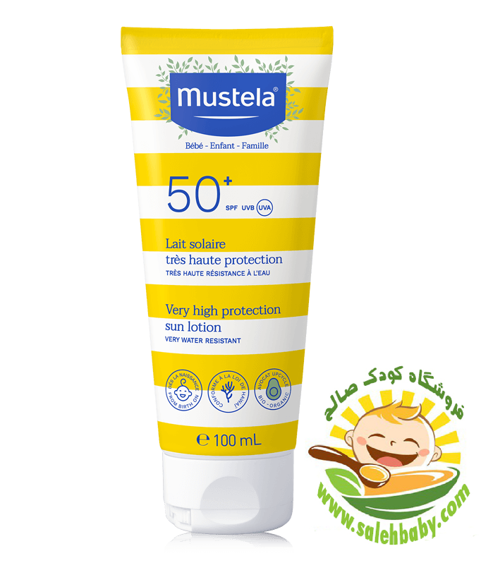 لوسیون ضد آفتاب 100 میل SPF 50+ با فاکتور حفاظتی بسیار بالا ماستلا Mustela