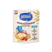 سرلاک با شیر چند غله با تکه های موز و توت فرنگی نستله Nestle روسی